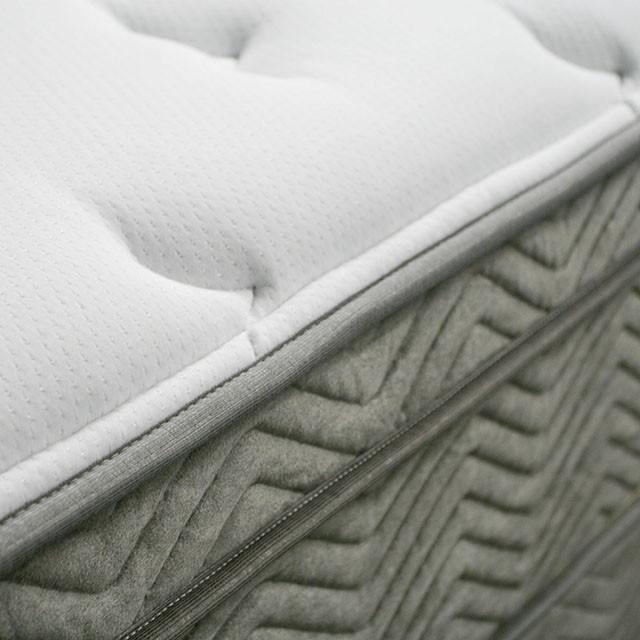 AFTON White/Gray 12" Euro Box Pocket Coil, Cal.King, E king, Full, & Queen - Imperial Furniture (Las Vegas, NV) - Multi Location