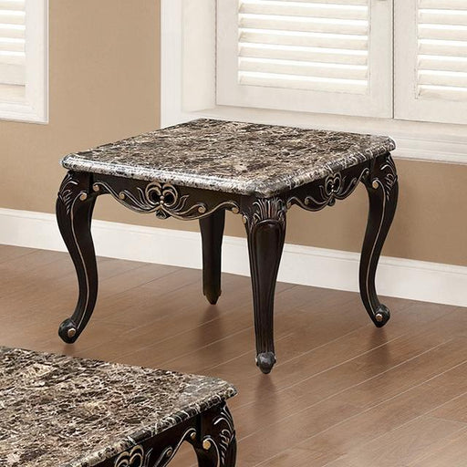 Albacete End Table Walnut & Campage - Imperial Furniture (Las Vegas, NV) - Multi Location