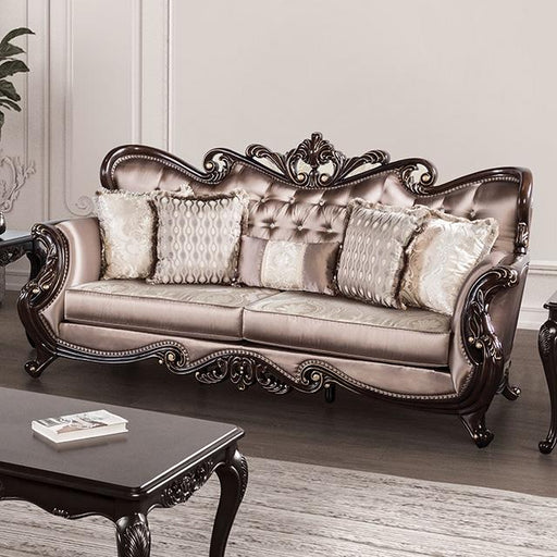 Albacete Sofa Campage & Walnut - Imperial Furniture (Las Vegas, NV) - Multi Location