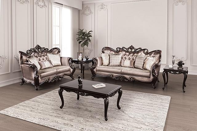 Albacete Sofa Campage & Walnut - Imperial Furniture (Las Vegas, NV) - Multi Location