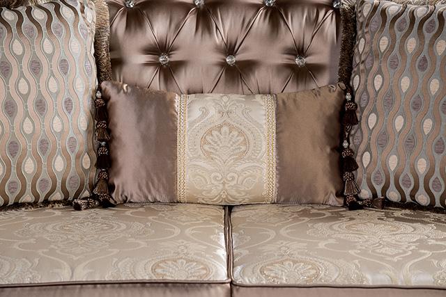 Albacete Sofa Campage & Walnut - Imperial Furniture (Las Vegas, NV) - Multi Location