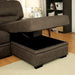ALCESTER Brown & Gray Sectional w/ Sleeper, Ash - Imperial Furniture (Las Vegas, NV) - Multi Location