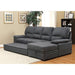 ALCESTER Brown & Gray Sectional w/ Sleeper, Ash - Imperial Furniture (Las Vegas, NV) - Multi Location