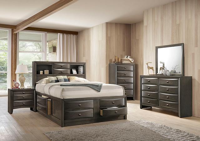 Zosimo Bed Black, Chrome, & Grey - Imperial Furniture (Las Vegas, NV) - Multi Location