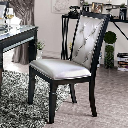 Alena Black/Silver Side Chair (2/CTN) - Imperial Furniture (Las Vegas, NV) - Multi Location