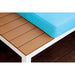 WINONA White/Oak/Blue Patio Sectional w/ Table - Imperial Furniture (Las Vegas, NV) - Multi Location
