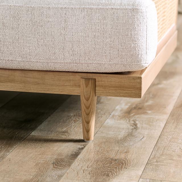 ALESUND Sofa, Beige/Light Oak, Natural & Brown - Imperial Furniture (Las Vegas, NV) - Multi Location