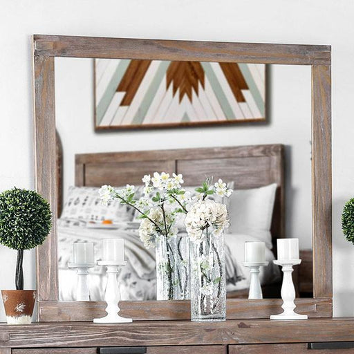 Wynton Weathered Light Oak Mirror - Imperial Furniture (Las Vegas, NV) - Multi Location