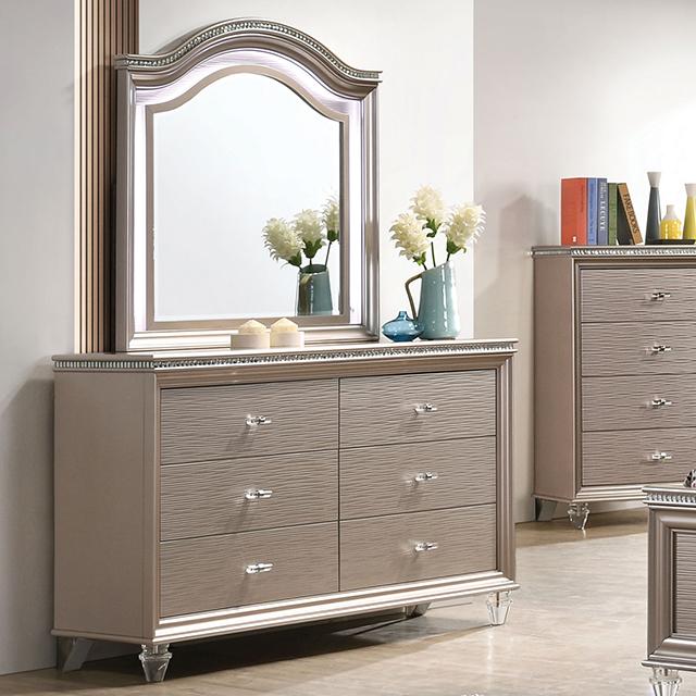 ALLIE Dresser Beige & Rose Gold - Imperial Furniture (Las Vegas, NV) - Multi Location