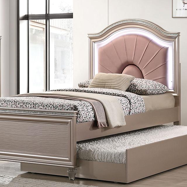 ALLIE Twin & Full Rose Gold Bed - Imperial Furniture (Las Vegas, NV) - Multi Location