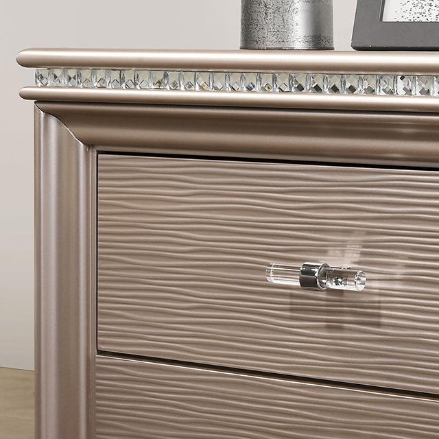ALLIE Twin & Full Rose Gold Bed - Imperial Furniture (Las Vegas, NV) - Multi Location