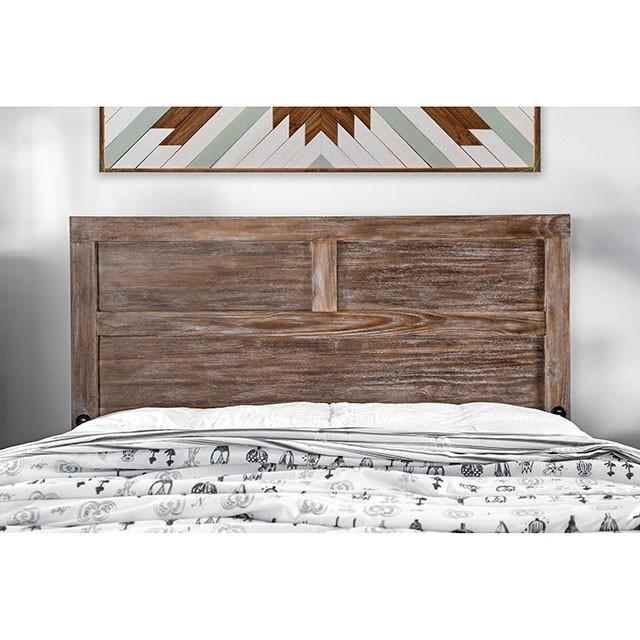 Wynton Weathered Light Oak Cal.King, E.King, & Queen Bed - Imperial Furniture (Las Vegas, NV) - Multi Location