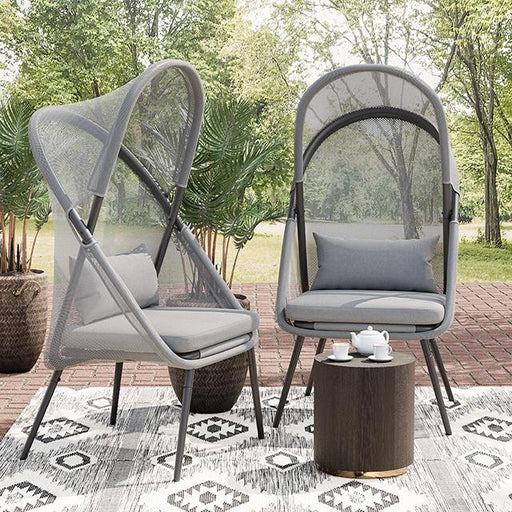 Alverta Foldable Chair Grey & Black (2/Ctn) - Imperial Furniture (Las Vegas, NV) - Multi Location