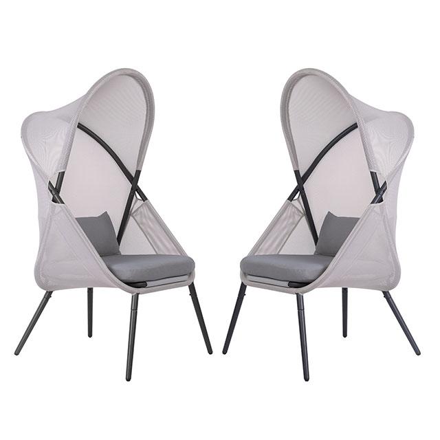 Alverta Foldable Chair Grey & Black (2/Ctn) - Imperial Furniture (Las Vegas, NV) - Multi Location