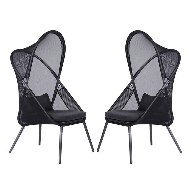Alverta Foldable Chair Grey & Black (2/Ctn) - Imperial Furniture (Las Vegas, NV) - Multi Location