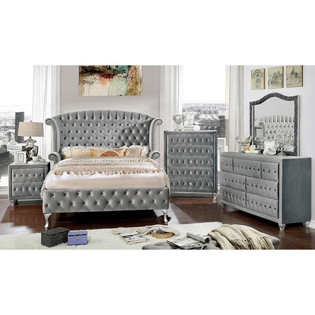 Alzir Bed Grey & Blue - Imperial Furniture (Las Vegas, NV) - Multi Location