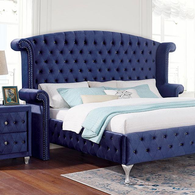 Alzir Bed Grey & Blue - Imperial Furniture (Las Vegas, NV) - Multi Location