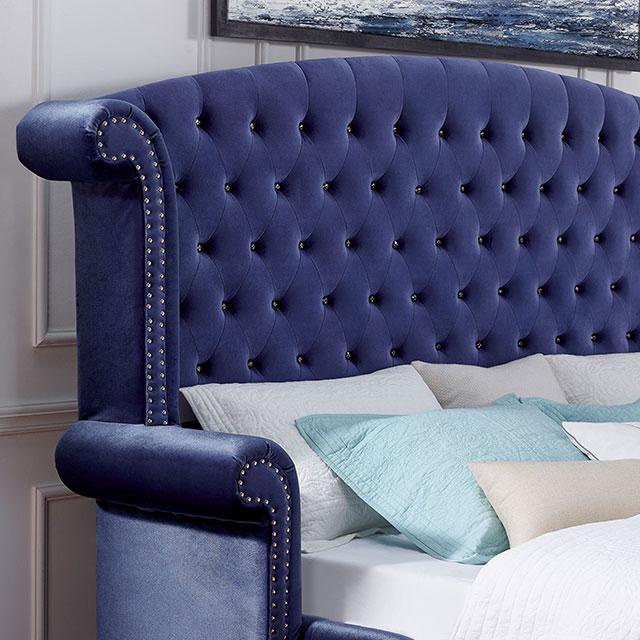 Alzir Bed Grey & Blue - Imperial Furniture (Las Vegas, NV) - Multi Location