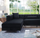 Amie Glam Gray & Black Sectional w/Storage - Imperial Furniture (Las Vegas, NV) - Multi Location