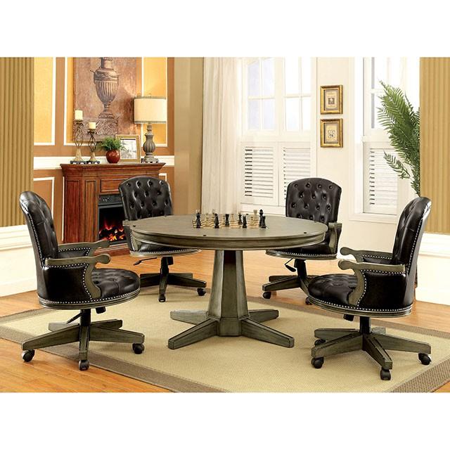YELENA Gray Game Table - Imperial Furniture (Las Vegas, NV) - Multi Location