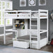 CALLISTUS Twin Workstation Loft Bed, White & Gray - Imperial Furniture (Las Vegas, NV) - Multi Location