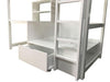 CALLISTUS Twin Workstation Loft Bed, White & Gray - Imperial Furniture (Las Vegas, NV) - Multi Location