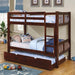 Cameron Dark Walnut, White & Gray Full/Full Bunk Bed - Imperial Furniture (Las Vegas, NV) - Multi Location