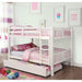 Cameron Dark Walnut, White & Gray Full/Full Bunk Bed - Imperial Furniture (Las Vegas, NV) - Multi Location