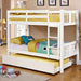 Cameron Dark Walnut, White & Gray Full/Full Bunk Bed - Imperial Furniture (Las Vegas, NV) - Multi Location