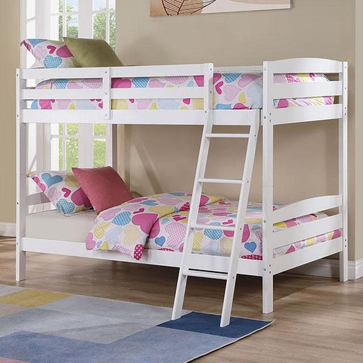 Candice Twin/Twin Bunk Bed White & Gray - Imperial Furniture (Las Vegas, NV) - Multi Location