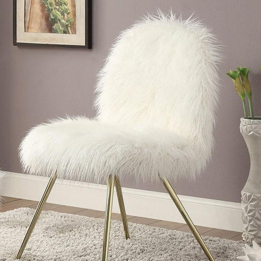 Caoimhe White/Gold Accent Chair - Imperial Furniture (Las Vegas, NV) - Multi Location