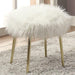 Caoimhe White/Gold Ottoman - Imperial Furniture (Las Vegas, NV) - Multi Location