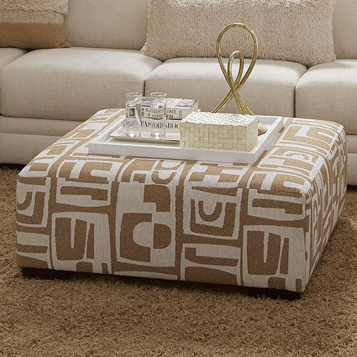 CARLETON Ottoman, Ivory/Tan - Imperial Furniture (Las Vegas, NV) - Multi Location