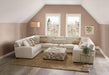 CARLETON Ottoman, Ivory/Tan - Imperial Furniture (Las Vegas, NV) - Multi Location