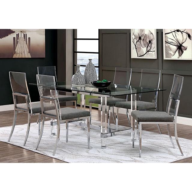 Casper 7 Pc Dining Table Set Chrome - Imperial Furniture (Las Vegas, NV) - Multi Location