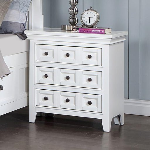 CASTILE Night Stand w/ USB, White - Imperial Furniture (Las Vegas, NV) - Multi Location