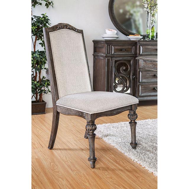ARCADIA Rustic Natural Tone/ Ivory Side Chair (2/CTN) - Imperial Furniture (Las Vegas, NV) - Multi Location