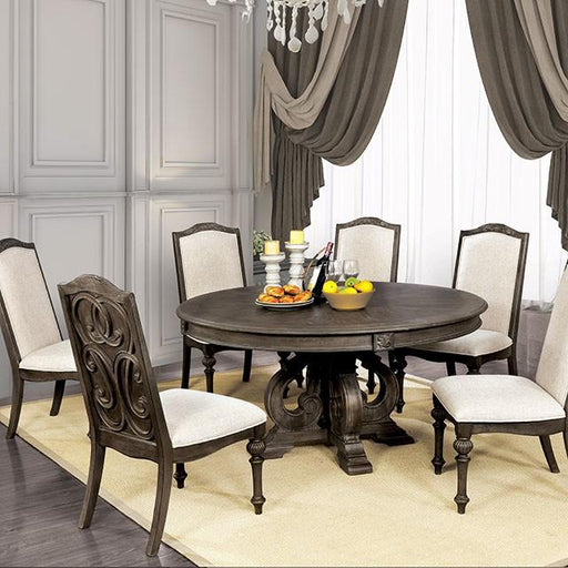 Arcadia Rustic Natural Tone Round Dining Table - Imperial Furniture (Las Vegas, NV) - Multi Location
