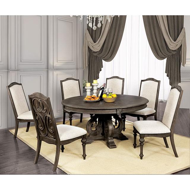 Arcadia Rustic Natural Tone Round Dining Table - Imperial Furniture (Las Vegas, NV) - Multi Location
