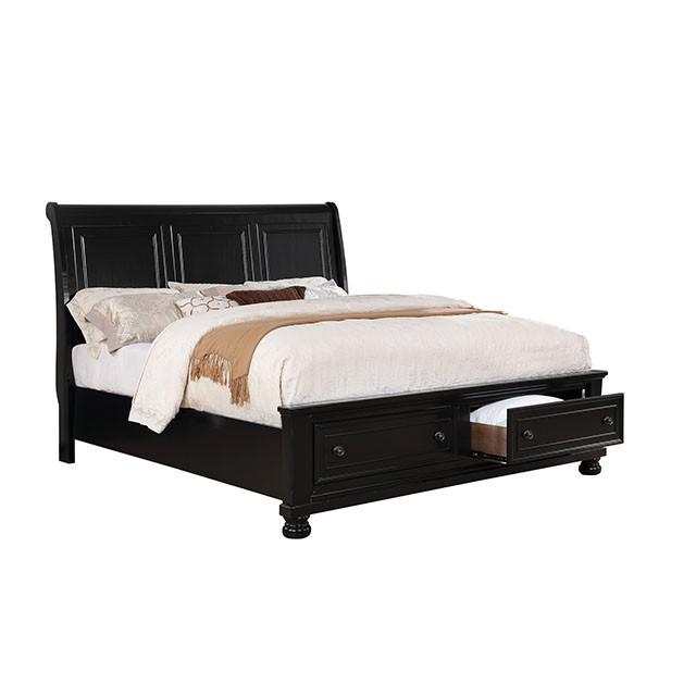 Castor Bed Black, Chrome, & White - Imperial Furniture (Las Vegas, NV) - Multi Location