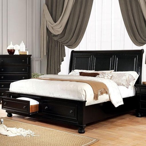 Castor Bed Black, Chrome, & White - Imperial Furniture (Las Vegas, NV) - Multi Location