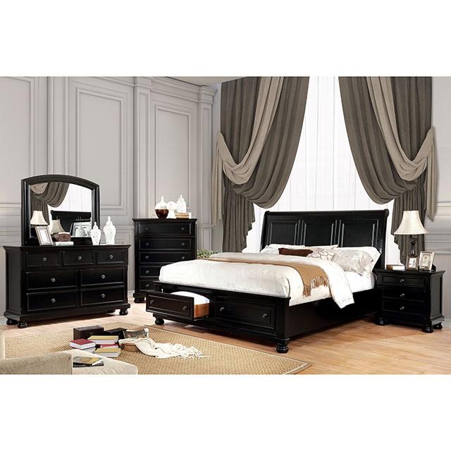 Castor Bed Black, Chrome, & White - Imperial Furniture (Las Vegas, NV) - Multi Location