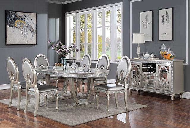 CATHALINA Side Chair (2/CTN), Silver - Imperial Furniture (Las Vegas, NV) - Multi Location