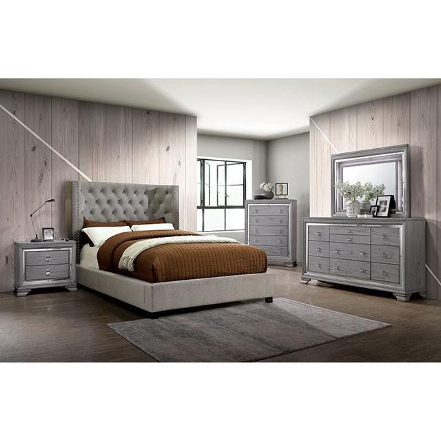 Cayla Bed Silver & Grey - Imperial Furniture (Las Vegas, NV) - Multi Location