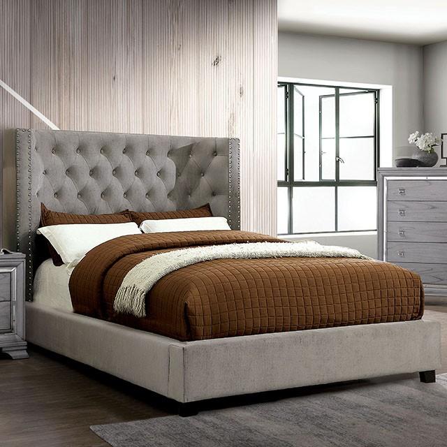 Cayla Bed Silver & Grey - Imperial Furniture (Las Vegas, NV) - Multi Location