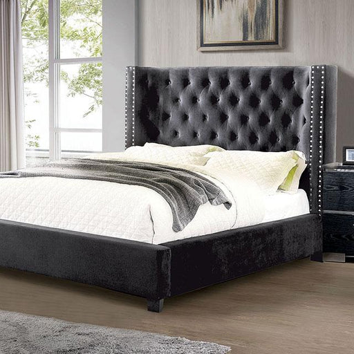 Cayla Bed Silver & Grey - Imperial Furniture (Las Vegas, NV) - Multi Location