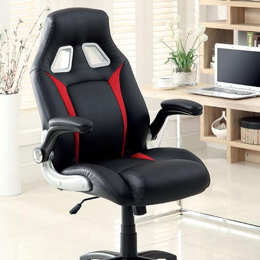 Argon Black/Silver/Red Office Chair - Imperial Furniture (Las Vegas, NV) - Multi Location