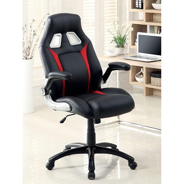 Argon Black/Silver/Red Office Chair - Imperial Furniture (Las Vegas, NV) - Multi Location