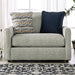 CHANCERY Chair & Half, Gray/Navy - Imperial Furniture (Las Vegas, NV) - Multi Location