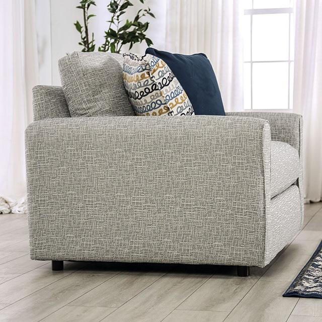 CHANCERY Chair & Half, Gray/Navy - Imperial Furniture (Las Vegas, NV) - Multi Location